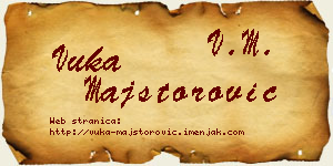 Vuka Majstorović vizit kartica